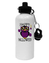 Owl Purple Text Aluminum 600ml Water Bottle-Water Bottles-TooLoud-White-Davson Sales