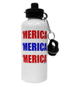 Merica Merica Merica - Red and Blue Aluminum 600ml Water Bottle-Water Bottles-TooLoud-White-Davson Sales