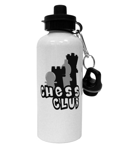 Chess Club Aluminum 600ml Water Bottle by TooLoud-Water Bottles-TooLoud-White-Davson Sales