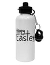 Happy Easter with Cross Aluminum 600ml Water Bottle by TooLoud-Water Bottles-TooLoud-White-Davson Sales