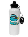 Blue Tang Fish - Smile Aluminum 600ml Water Bottle-Water Bottles-TooLoud-White-Davson Sales