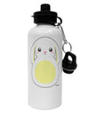 Cute Bunny with Floppy Ears - Yellow Aluminum 600ml Water Bottle by TooLoud-Water Bottles-TooLoud-White-Davson Sales