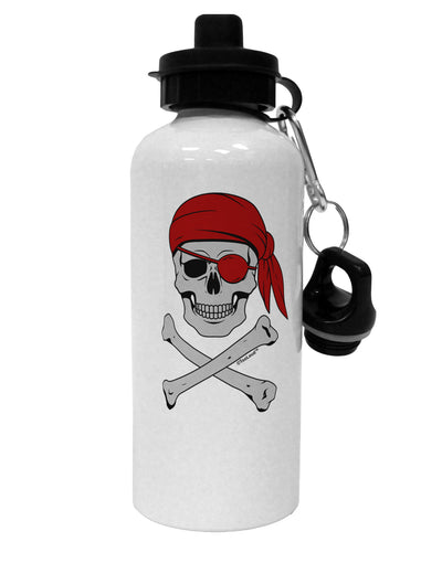 Pirate Skull Aluminum 600ml Water Bottle-Water Bottles-TooLoud-White-Davson Sales