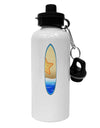 Starfish Surfboard Aluminum 600ml Water Bottle by TooLoud-Water Bottles-TooLoud-White-Davson Sales