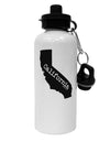 California - United States Shape Aluminum 600ml Water Bottle-Water Bottles-TooLoud-White-Davson Sales