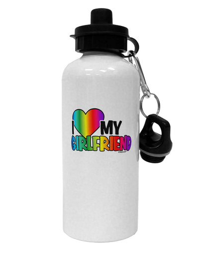 I Heart My Girlfriend - Rainbow Aluminum 600ml Water Bottle-Water Bottles-TooLoud-White-Davson Sales