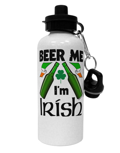 Beer Me I'm Irish Aluminum 600ml Water Bottle-Water Bottles-TooLoud-White-Davson Sales