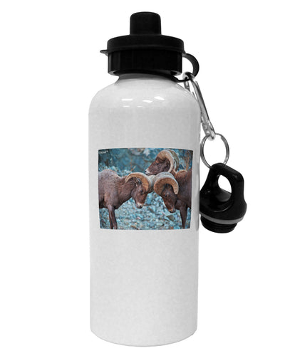 CO Bighorn Head Butt Aluminum 600ml Water Bottle-Water Bottles-TooLoud-White-Davson Sales