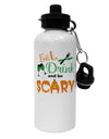 Eat Drink Scary Green Aluminum 600ml Water Bottle-Water Bottles-TooLoud-White-Davson Sales