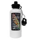 Rare Bird - Colorful Feather Aluminum 600ml Water Bottle-Water Bottles-TooLoud-White-Davson Sales