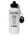 If It Fits - Cute Cat Design Aluminum 600ml Water Bottle by TooLoud-Water Bottles-TooLoud-White-Davson Sales