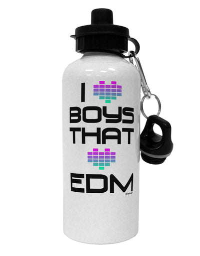 I Heart Boys That Heart EDM Aluminum 600ml Water Bottle-Water Bottles-TooLoud-White-Davson Sales