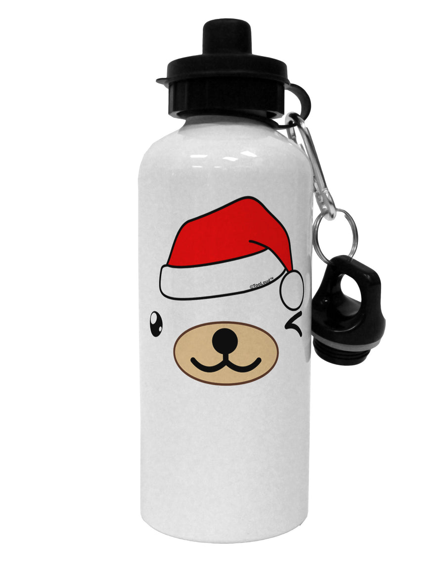 Kyu-T Face Beartholomew Santa Boy Bear Aluminum 600ml Water Bottle-Water Bottles-TooLoud-White-Davson Sales