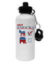 Proud Democrat Checkmark Aluminum 600ml Water Bottle-Water Bottles-TooLoud-White-Davson Sales