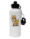 Kawaii Standing Puppy Aluminum 600ml Water Bottle-Water Bottles-TooLoud-White-Davson Sales