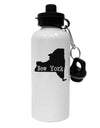 New York - United States Shape Aluminum 600ml Water Bottle by TooLoud-Water Bottles-TooLoud-White-Davson Sales