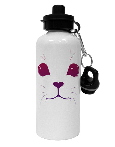 Heart Kitten Aluminum 600ml Water Bottle by TooLoud-Water Bottles-TooLoud-White-Davson Sales