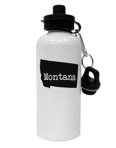 Montana - United States Shape Aluminum 600ml Water Bottle by TooLoud-Water Bottles-TooLoud-White-Davson Sales