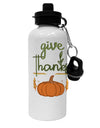 TooLoud Give Thanks Aluminum 600ml Water Bottle-Water Bottles-TooLoud-Davson Sales