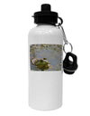 Bullfrog In Water Aluminum 600ml Water Bottle by TooLoud-Water Bottles-TooLoud-White-Davson Sales