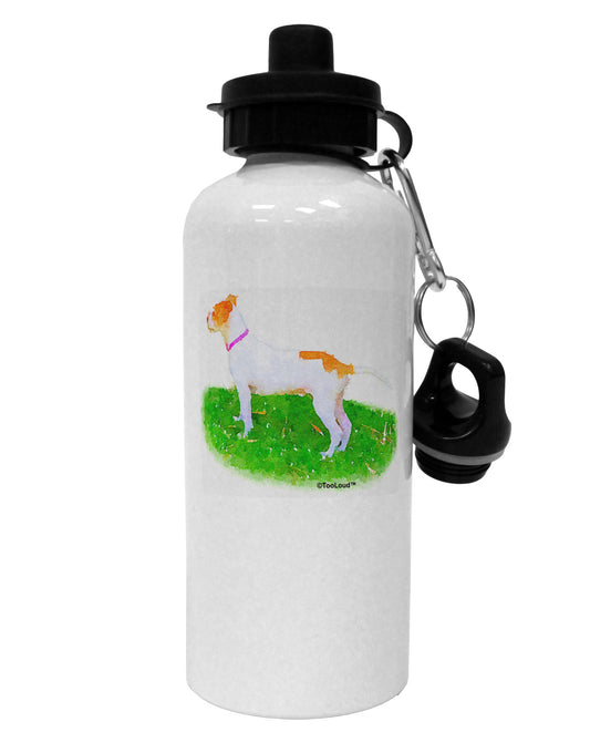 Vigilant Dog Watercolor Aluminum 600ml Water Bottle-Water Bottles-TooLoud-White-Davson Sales