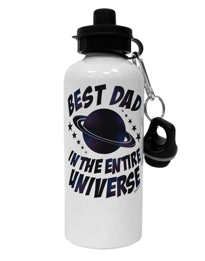 Best Dad in the Entire Universe - Galaxy Print Aluminum 600ml Water Bottle-Water Bottles-TooLoud-White-Davson Sales
