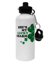 She's My Lucky Charm - Left Aluminum 600ml Water Bottle-Water Bottles-TooLoud-White-Davson Sales