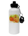 Fall Pumpkin Scene Aluminum 600ml Water Bottle-Water Bottles-TooLoud-White-Davson Sales