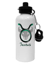 Taurus Symbol Aluminum 600ml Water Bottle-Water Bottles-TooLoud-White-Davson Sales