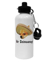 Chihuahua Dog with Sombrero - Ay Chihuahua Aluminum 600ml Water Bottle by TooLoud-Water Bottles-TooLoud-White-Davson Sales