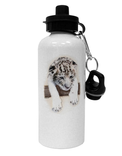 Leopard Cub Aluminum 600ml Water Bottle-Water Bottles-TooLoud-White-Davson Sales