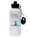 Let It Snow Happy Snowman Aluminum 600ml Water Bottle-Water Bottles-TooLoud-White-Davson Sales