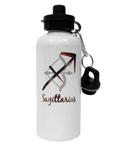 Sagittarius Symbol Aluminum 600ml Water Bottle-Water Bottles-TooLoud-White-Davson Sales