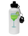 Green Margarita with Lime - Cinco de Mayo Aluminum 600ml Water Bottle by TooLoud-Water Bottles-TooLoud-White-Davson Sales