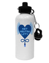 Heart Net Neutrality Aluminum 600ml Water Bottle-Water Bottles-TooLoud-White-Davson Sales