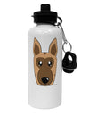 Cute German Shepherd Dog Aluminum 600ml Water Bottle by TooLoud-Water Bottles-TooLoud-White-Davson Sales