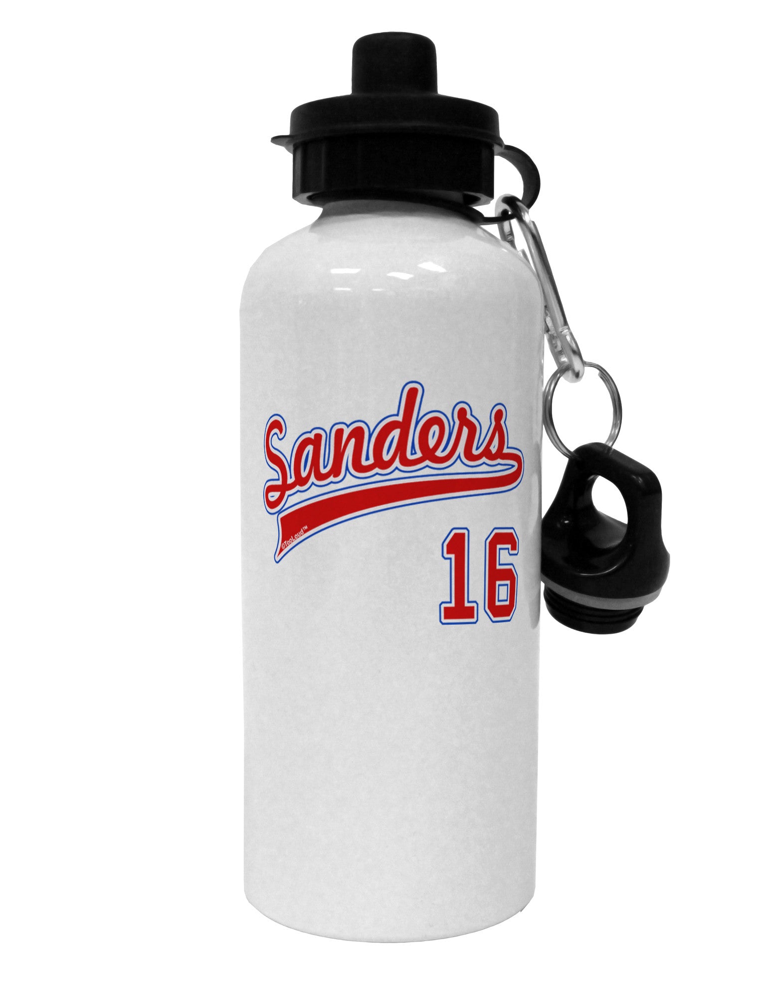 Sanders Jersey 16 Aluminum 600ml Water Bottle-Water Bottles-TooLoud-White-Davson Sales