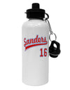 Sanders Jersey 16 Aluminum 600ml Water Bottle-Water Bottles-TooLoud-White-Davson Sales