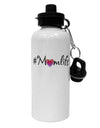 Hashtag Momlife Aluminum 600ml Water Bottle by TooLoud-Water Bottles-TooLoud-White-Davson Sales