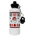 Ho Ho Ho Ugly Christmas Sweater Aluminum 600ml Water Bottle-Water Bottles-TooLoud-White-Davson Sales