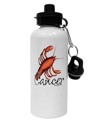 Cancer Color Illustration Aluminum 600ml Water Bottle-Water Bottles-TooLoud-White-Davson Sales