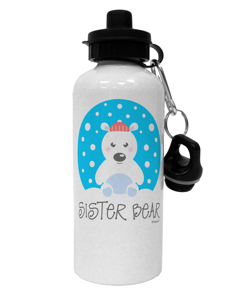 Matching Polar Bear Family - Sister Bear Aluminum 600ml Water Bottle by TooLoud-Water Bottles-TooLoud-White-Davson Sales