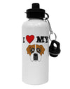 I Heart My - Cute Boxer Dog Aluminum 600ml Water Bottle by TooLoud-Water Bottles-TooLoud-White-Davson Sales