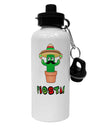 Fiesta Cactus Text Aluminum 600ml Water Bottle by TooLoud-Water Bottles-TooLoud-White-Davson Sales