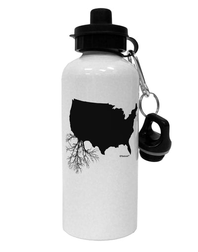 American Roots Design Aluminum 600ml Water Bottle by TooLoud-Water Bottles-TooLoud-White-Davson Sales