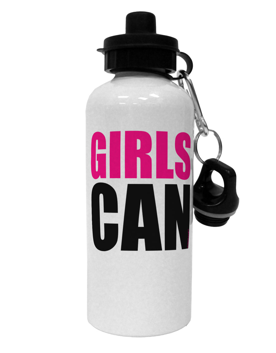 Girls Can Aluminum 600ml Water Bottle by TooLoud-Water Bottles-TooLoud-White-Davson Sales