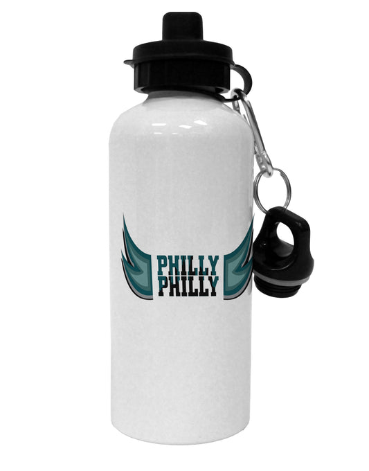 Philly Philly Funny Beer Drinking Aluminum 600ml Water Bottle by TooLoud-Water Bottles-TooLoud-White-Davson Sales