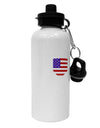American Flag Faux Pocket Design Aluminum 600ml Water Bottle by TooLoud-Water Bottles-TooLoud-White-Davson Sales