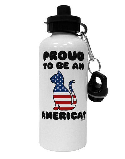 Proud to Be an Americat Aluminum 600ml Water Bottle by TooLoud-Water Bottles-TooLoud-White-Davson Sales