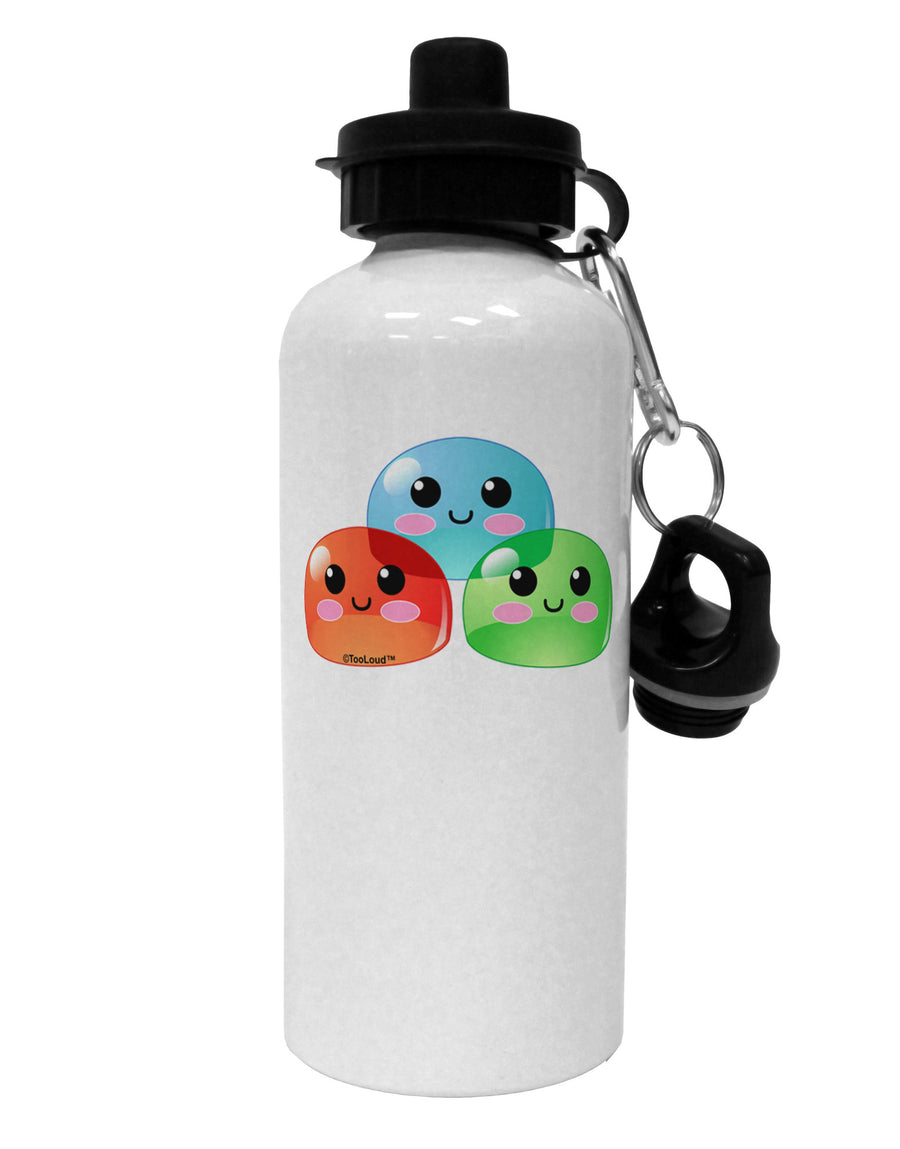 Cute RPG Slime - Trio Aluminum 600ml Water Bottle by TooLoud-Water Bottles-TooLoud-White-Davson Sales